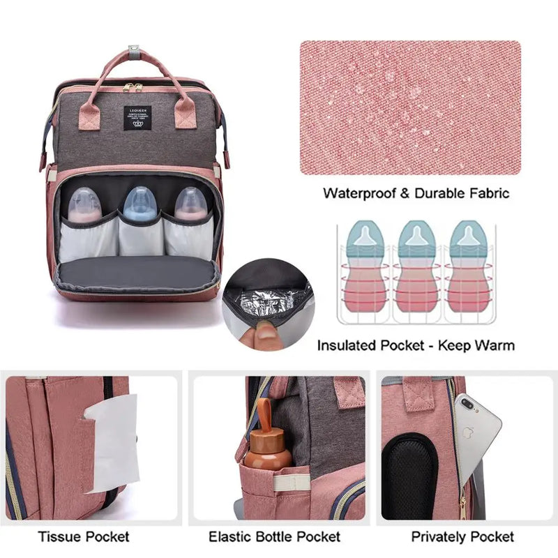 Bolsa Mamãe Infinity - Fraldas e Trocador