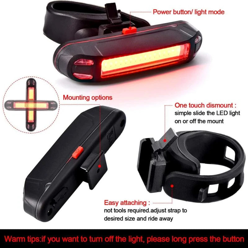 Luz Traseira de Bicicleta Infinity