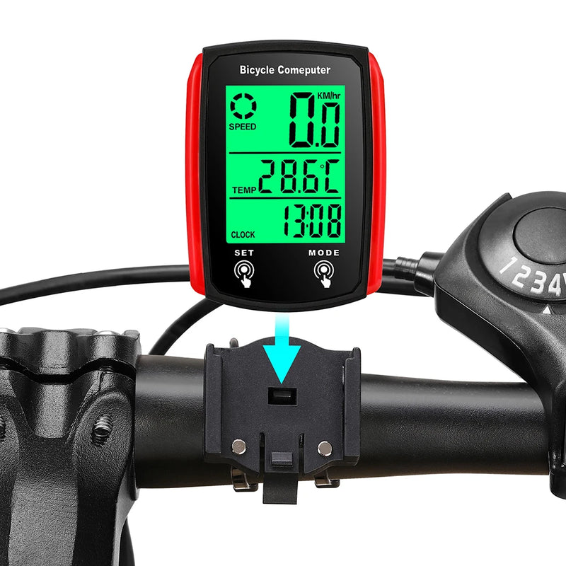 Computador de Bicicleta LCD Digital com Fio Infinity